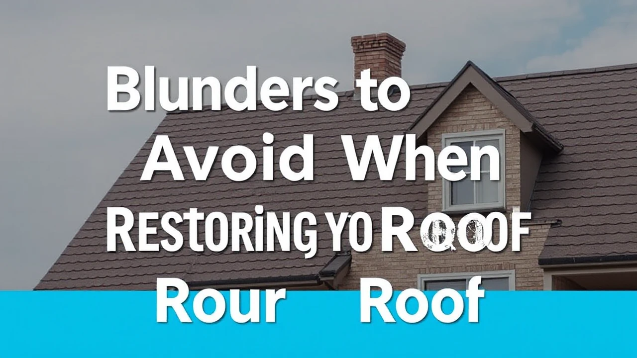 Blunders to Avoid When Restoring Your Roof