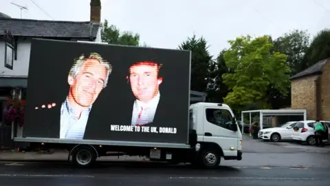 Four Detentions Carried Out After Donald Trump and Jeffrey Epstein Pictures Displayed on Windsor Castle